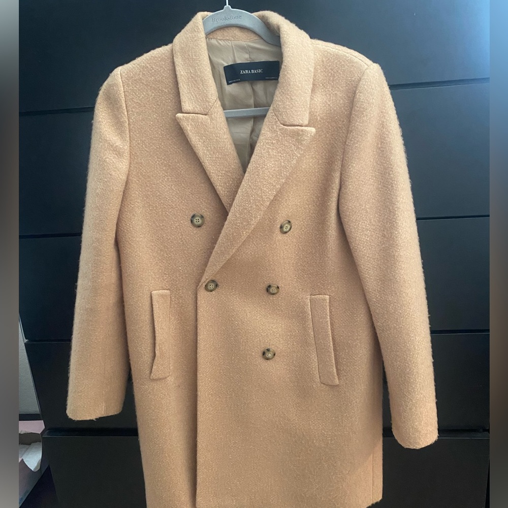 ZARA BASIC TAN COAT